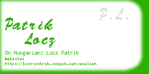 patrik locz business card